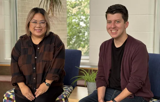 Achieve coordinators Tina and Colin at a school