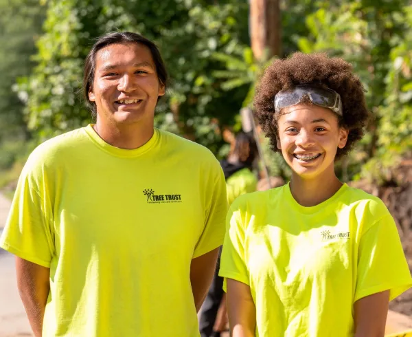 Step Up supervisor and intern at Tree Trust