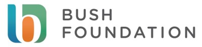 Bush Foundation logo, which is stacked vertical lettering placed to the right of a graphic letter "B"
