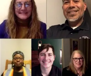 Screenshot of volunteers who participate in the skilled trades virtual career panel