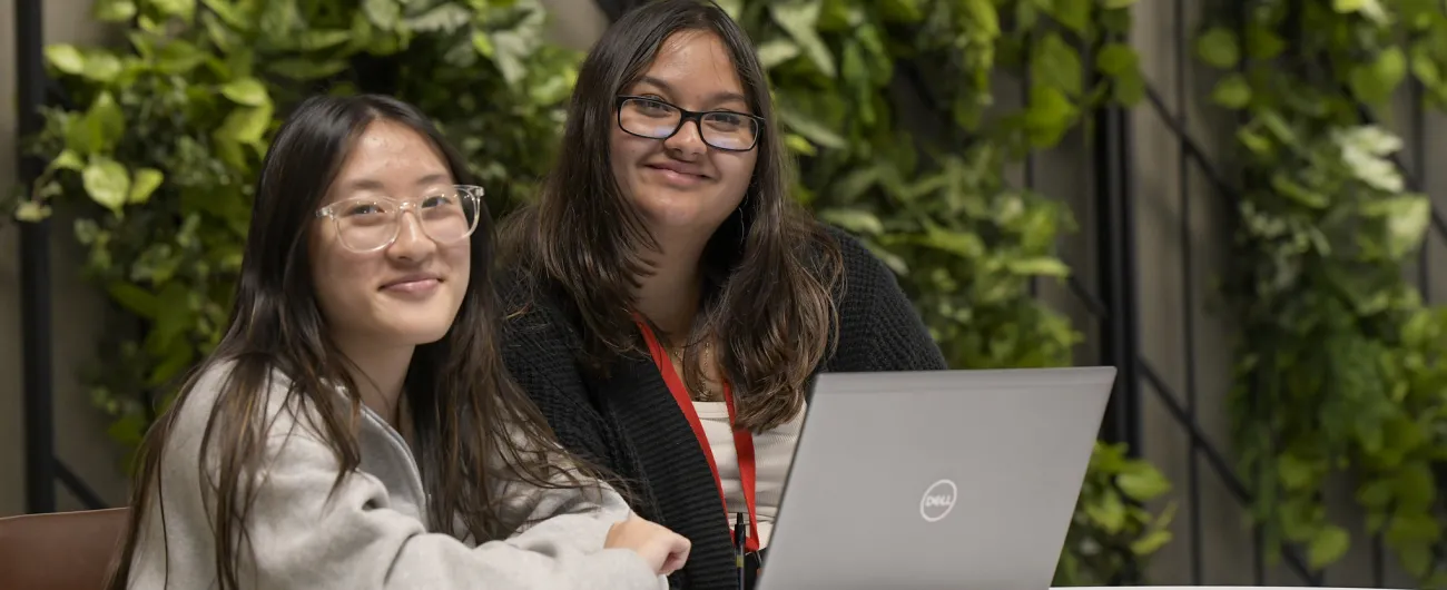 Step Up interns sitting at table at Target headquarters