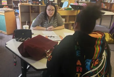 Mock interview with student