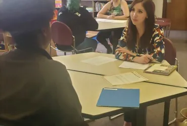 Mock interview with student